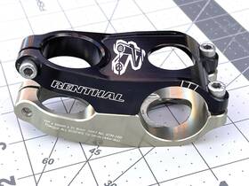 Stm100-bkag Renthal Duo Stem - 50mm 31.8 Clamp /-10 1 1/8 Inch Aluminum Black/gold