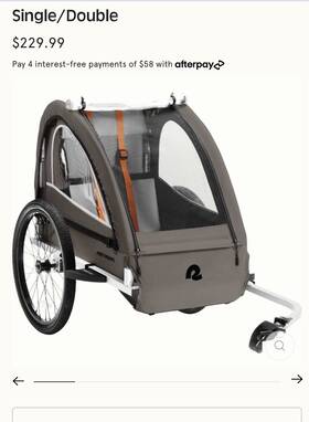 4346 Retrospec Rover Kids Bicycle Trailer Single And Double Passenger Children