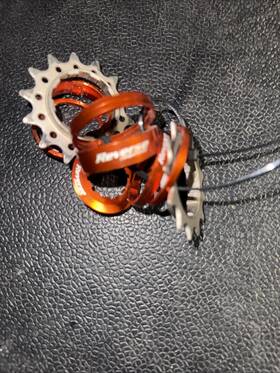 40208 Reverse Components Single Speed Conversion Kit Orange 13/14 Cog