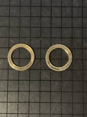 Risk 313111097082 Used Gold Pair Titanium Ti Pedal Washers Spacers 9/16 Inch Mtb Road Bike Bicycle
