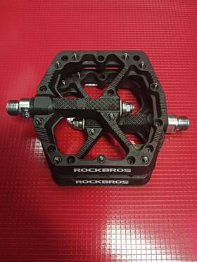 2018-12a Rockbros Mountain Bike Pedals Nylon Composite 9/16 Inch Bicycle Wide - Euc
