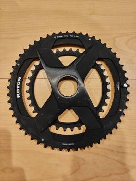 Rotor 434366009391 Direct Mount Road Chainrings Round 12 Speed 52/36