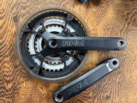 22526 Rpm Mountain Bike Crankset 48/38/28 Chainring 175mm Alloy 3-speed