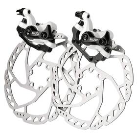 Rujoi 741663847693 Bike Disc Brake Kit Aluminum Front And Rear Caliper 160mm Rotor Missing Bolts