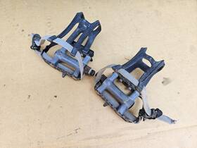 Mtp-170 Sakae Vintage Mountain Bike Platform Pedals With Specialized Toe Clips