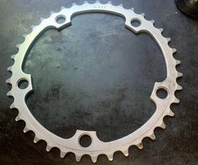 Sr271 Sakae Vintage Nos Road Bike Alloy 39 Tooth Chain 5 Bolt Chainring 130 Bcd
