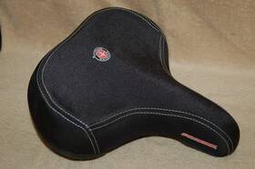 310j0310jj Schwinn Saddle Seat Model Spring Memory Foam Black White Stitching