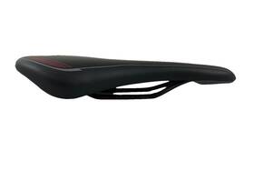 Sct-21 Scott Bicycle Seat Saddle Black Leather Red And Silver Trim Road Race Tour