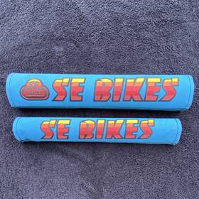 Se4397 Se Bikes Bmx Handlebar Pad Set Blue 2pc Foam Slip-on Grip