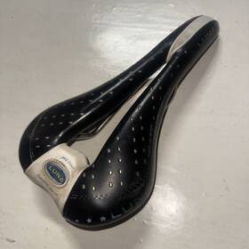 104213 Selle Italia Womens Pro Team Luna Cycling Relief Cutout Saddle White Vanox
