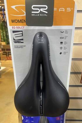 Serfas 684646026855 Eg-ddlct E-gel Dual Density Womens Cut-out Saddle - 10 Inch X 6.8