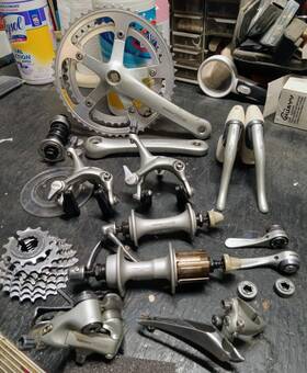 1055 Shimano 105 7s Groupset Derailleurs Crankset Bb Brakes Levers Shifters