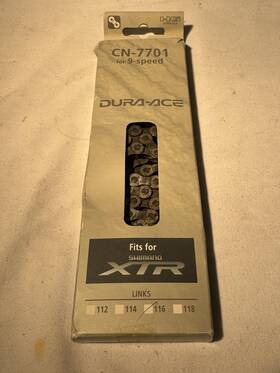 Cn-7701 Shimano 689228035539 Dura-ace Chain 9-speed 116 Links Fits For Xtr Used