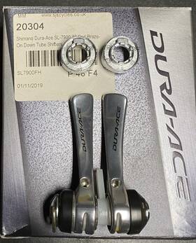 Sl-7900 Shimano 689228248021 Dura Ace Downtube Shifters - 10 Speed Excellent
