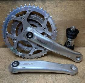 Fc-m739 Shimano Bb-un72 Vintage Deore Xt Triple Mtb Crankset 3 X 8 Speed 175mm Ig