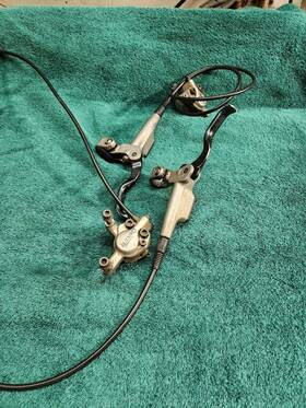 Br-m555 Shimano Bl-m556 Nice Vintage Deore Hydraulic Disc Brakes / Brake Set