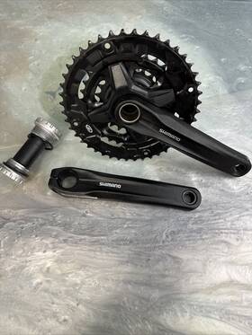 Efcmt2103cx422xl Shimano Alivio Fc-mt210-3 Crankset 170mm 9-spd 44/32/22t Riveted Black