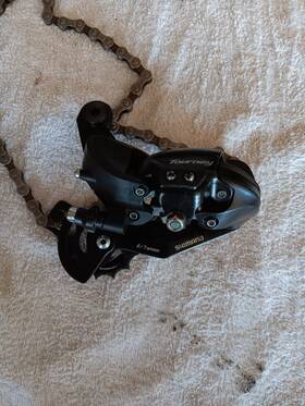 Erdty300b Shimano Tourney Rd-ty300 Rear Derailleur 6/7 Sgs Long Cage Road Riveted Adapter