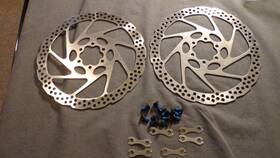 Sm-rt56-m Shimano Esmrt56sc Lot Of 2 Disc Brake Rotors 180mm 6-bolt No Hardware