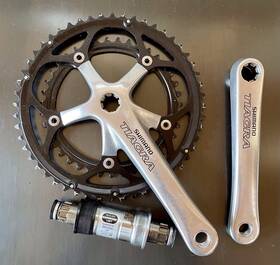 Bb-es30 Shimano Fc-4401 Tiagra Double Crankset 170mm With Bottom Bracket 52-39