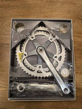 Fc-b126 Shimano Vintage Crank Set 170 Mm 130 Bcd Double Road Race 1980s 80s A2