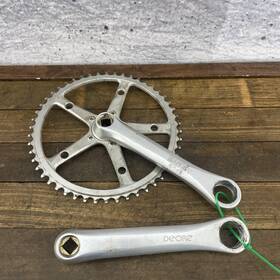 Fc-de20 Shimano Vintage Deore Crankset 170mm 1 Inch X 24t Oversize Pedal Hole Ax
