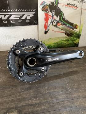Fc-m615 Shimano Deore 175mm 38/24 10 Speed Black Mountain Bike Double Crankset