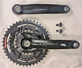 Fc-mc08 Shimano Triple Crankset 22/32/48t 170mm With Bolts Cleaned