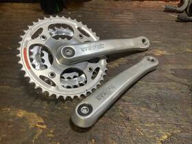 Fc-mc40 Shimano Stx-rc Triple Mtb Crankset 42/32/22t Rings 175 Mm Arms Gr8 Cond