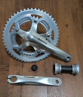 Fc-r550 Shimano 165mm 53/39t Crankset And Bsa Bottom Bracket Excellent Condition