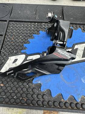 Fd-a073 Shimano 7 Speed Tourney Triple Front Derailleur Clamp On 34.9 Black Used