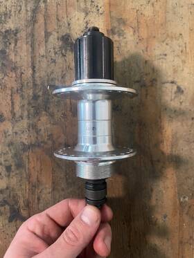 Fh-hf07 Shimano Rear Hub Tandem 48 Hole 145mm Quick Release 8/9/10 Speed Silver