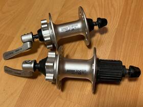 Fh-m756 Shimano Hb-m756 Deore Xt Front Rear Hub Set Disc Brake Qr Retro Mtb