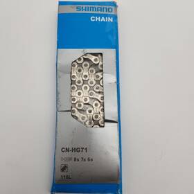 Icnhg71116i Shimano Cn-hg71 6 7 8-speed 116l Bicycle Chain Press Pin Silver/grey Open