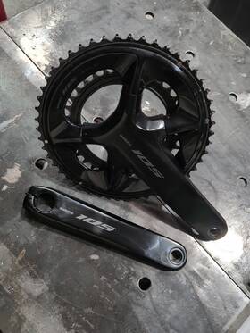 Ifcr7100ex04 Shimano 105 Fc-r7100 Crankset Black 2 X 12 Speed Hollowtech Ii 175mm - 50-34t