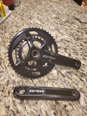 Ifcrx8102dx81 Shimano Grx Fc-rx810 2x 11 Speed Gravel Bike Alloy Crankset 172.5mm 48/31t Black