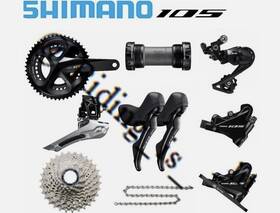 R7120 Shimano R7100 52/36t 165mm 105 36t Disc Mechanical Groupset 2x12-speed