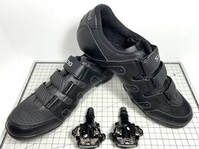 Pd-m520 Shimano Sh-ma80 Cycling Shoes Sz 11.5 With Dual Sided Spd Bicycle Pedals