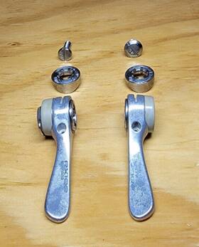 Sl-a550 Shimano Rx100 7-speed X 2/3 Speed Downtube Frame Shifters Fast Ship
