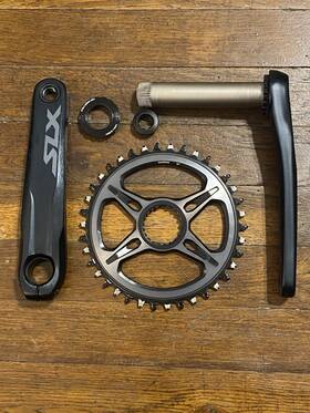 Slx-m7100 Shimano Slx M7100 Crankset And Sm-crm95 38t Chainring