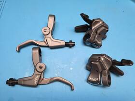 Sp41-sis Shimano Xtr M951 Shifters And M950 V- Brake Levers. 90s Vintage Mtb Parts