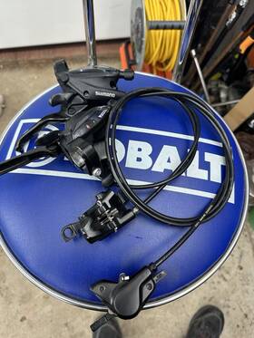 St-ef505 Shimano 2x8 Trigger Shifter And Hydraulic Brake Set Black Used