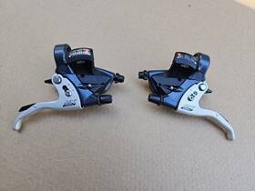 St-m570 Shimano Deore Lx 3x9 Trigger Shifters Brake Levers 9 Speed Gray Japan