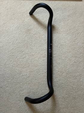 Spank 710155963698 Flare 25 Drop Handlebar Aluminum 31.8mm Clamp 46cm Black Deg