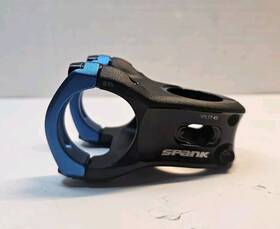 Spank 710155964107 Split 35 Stem 45mm Blue Aluminum Ultra-short Stack Height And True 0-deg