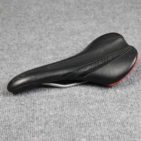 Vl-1355 Specialized Bike Saddle Black Red Road Mtb Seat Steel Rails Comfort