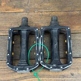 P-468 Sr Bmx Pedals 9/16 Old School 3pc Black Caps Vintage Mtb Atb