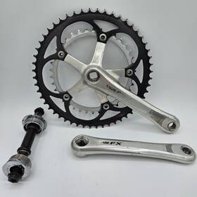 85j16 Sr Sakae Vintage Fx Double Crank Set 170 Mm 38t / 52t Bottom Bracket Road