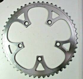 Sr-307 Sr Sakae 52 Bicycle Bike Chain Aluminum Ring Silver Color Vintage 52t
