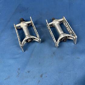 Sp401 Sr Used Bicycle Pedals Bmx Silver Vintage Bike Parts Japan